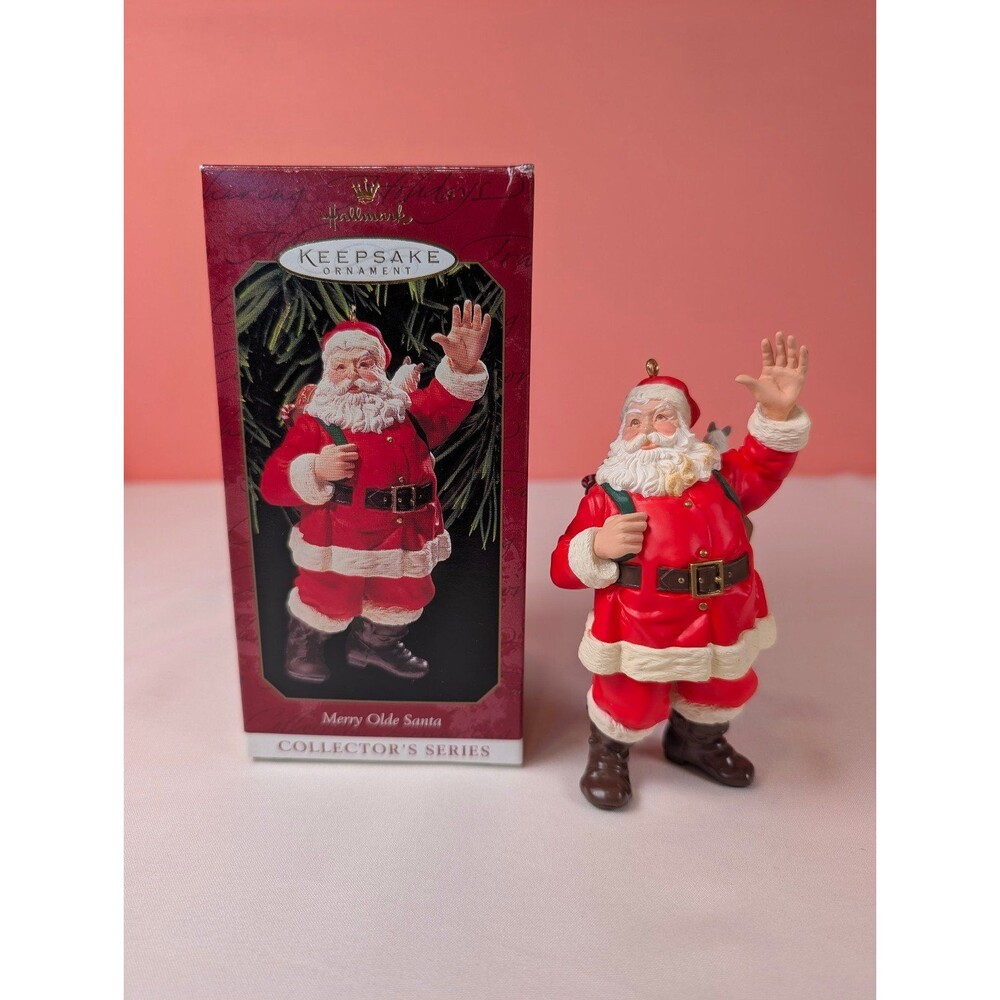 Vintage Hallmark Keepsake Christmas Ornament Merry Olde Santa #10 1999